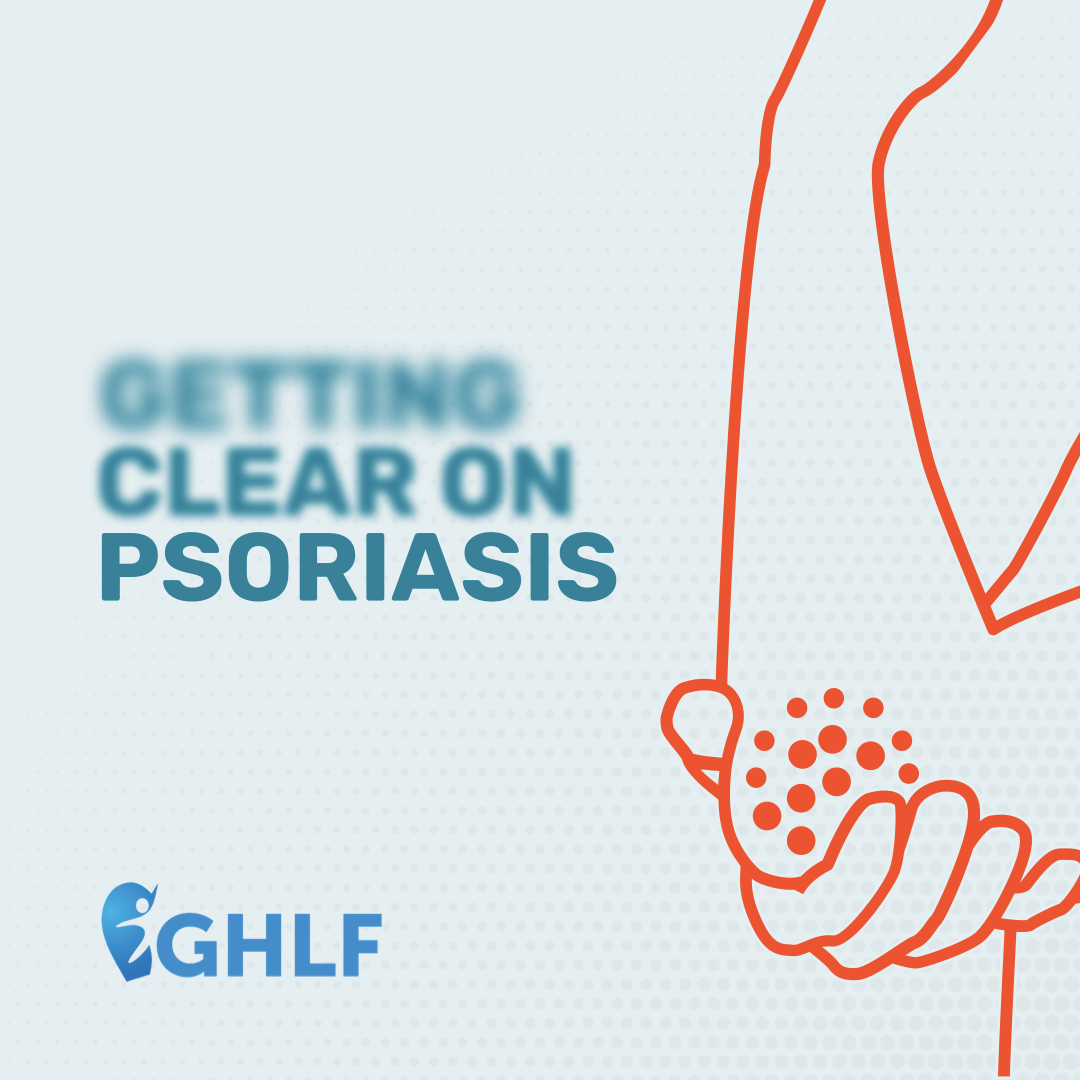 Podcast cover artwork for getting clear on psoriasis