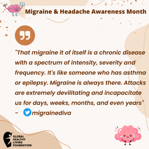 Quote about severity phases of migraine