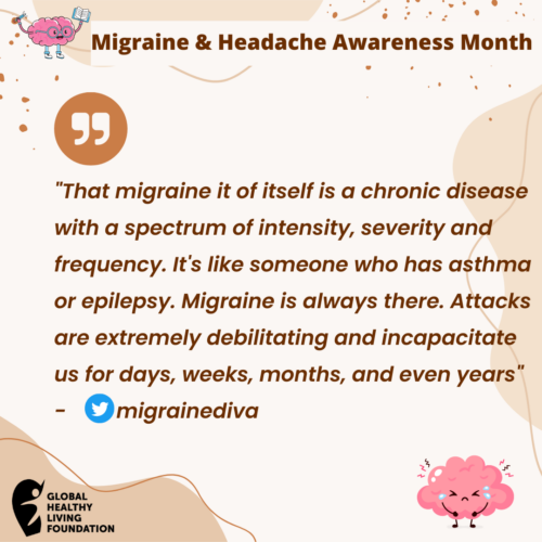 Quote about migraine being debilitating