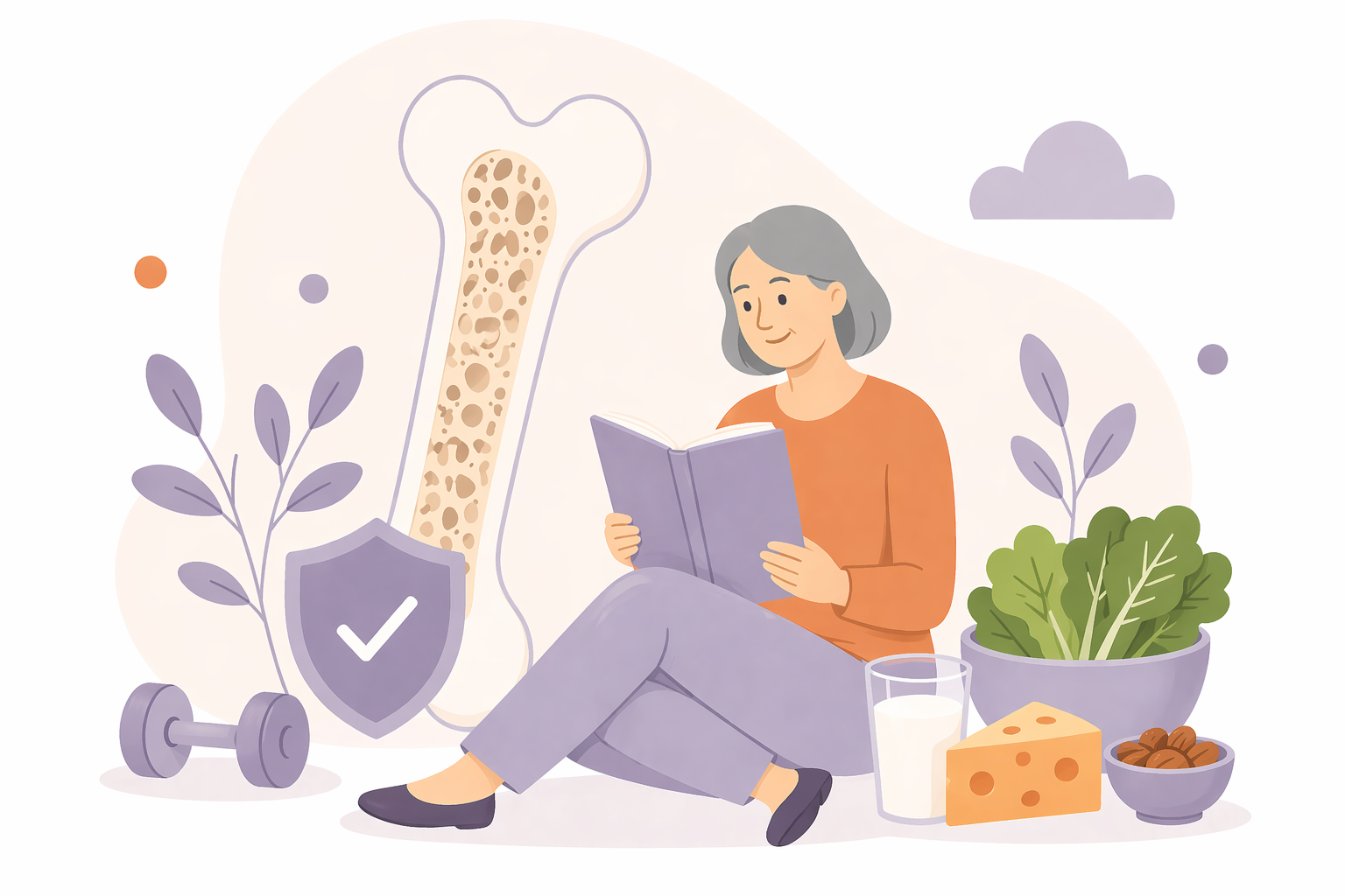 Bone health illustration